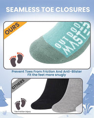 OutdoorMaster Merino Wool Ski Socks for Kids Boys & Girls Thermal Winter Warm Snowboarding Cold Weather-2 Pack,Small