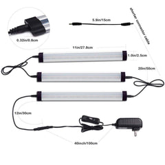 Dimmable Led Under Cabinet Lighting Bar Linkable Kits with Rocker Switch Under Counter Kitchen,Showcase,Shelf Lighting(3 Panel Kits Cold White)