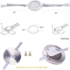 Under Counter LED Light Kit, RGBW Under Cabinet Lighting, 10 Packs Colored Cabinet Lights with Wireless 40-Key IR Dimmable Remote Control (10 Lights)
