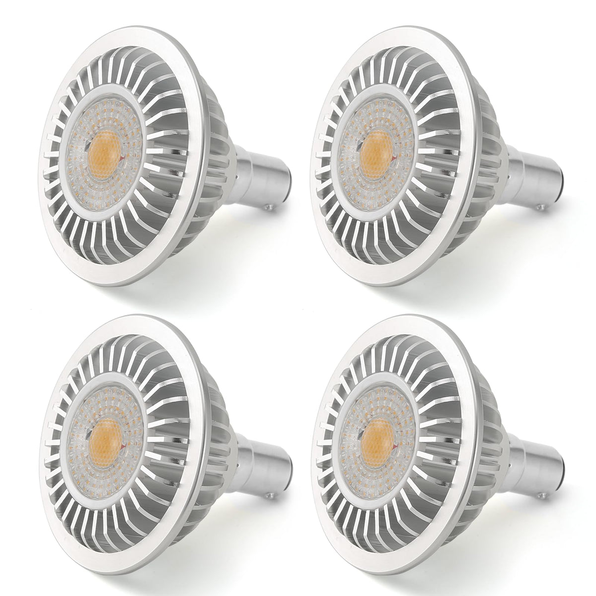 AR70 LED Light Bulb BA15D B15 Base, AC/DC12V Input, 7W 500lm for Home Household Commercial Lighting, 50W Halogen Lamp Replacement(Warm White,4 Pack)