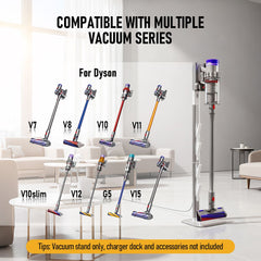 Freestanding Holder for Dyson Vacuum Stand – Suitable for Dyson V6 V7 V8 V10 V11 V12 V15 Gen5 & DC series Vacuum Cleaners, Elegant & Stable Standing Dock Accessory Storage Stand for Dyson Stand