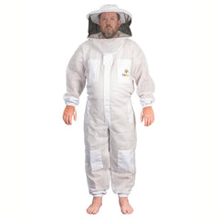 Beekeeping Bee Full Suit 3 Layer Mesh Ultra Cool Ventilated Round Head Beekeeping Protective Gear SIZE M