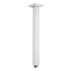 WELS 12" Rainfall Shower Head 300mm Ceiling Dropper Extension Arm Chrome Square Set
