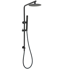 Matt Black Round 8" Rain Shower Head 3 Mode Handheld 2 in 1 Wall Arm Set