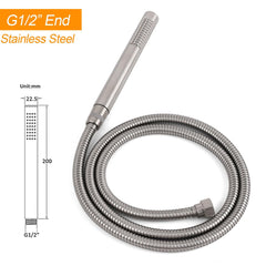 Watermark Brushed Nickel Dual Shower Handset Combo Outdoor Round 10" Head 316SUS