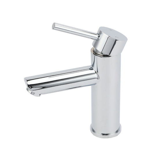 WELS Chrome Short Kitchen Laundry Round Basin Mixer Vanity Sink Faucet Tap Set
