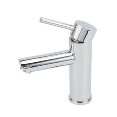 WELS Chrome Short Kitchen Laundry Round Basin Mixer Vanity Sink Faucet Tap Set