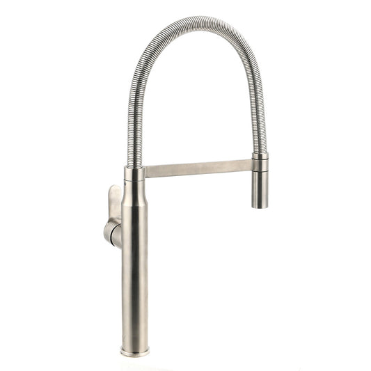 Brushed Nickel Kitchen Sink Basin Mixer 360 Swivel Faucet Tap Pull Out Spout SUS