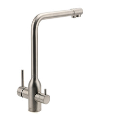 Brushed Nickel 3 Way Kitchen Sink Swivel Mixer Tap Pure Drink Clean Water Faucet