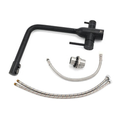 Matt Black 3 Ways Kitchen Mixer Tap Pury Water Sink Faucet 360 Swivel Spout Outlet