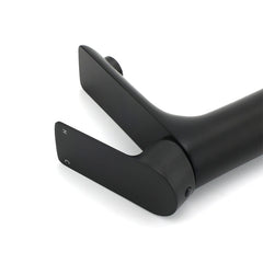 WELS Matt Black Basin Mixer Bathroom Vanity Laundry Sink Flick Faucet Tap Valve