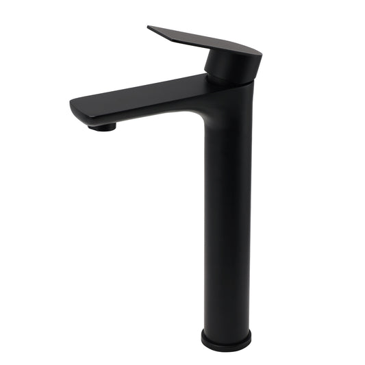 WELS 7.5L/m Rounded Body Basin Mixer Kitchen Vanity Faucet Tap Spout Matte Black