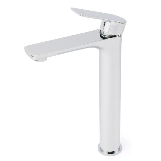 WELS Bathroom Chrome Round Tall Basin Mixer Vanity Faucet Laundry Counter Tap