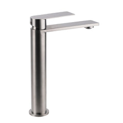 WELS Brushed Nickel Tall Basin Mixer Vanity Sink Faucet Spout 304SUS Laundry Tap