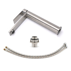 WELS Brushed Nickel Tall Basin Mixer Vanity Sink Faucet Spout 304SUS Laundry Tap