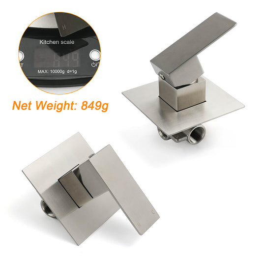 Nickel Brushed Square Lead Free Shower Hot Cold Mixer Ceramic Cartridge Spindle