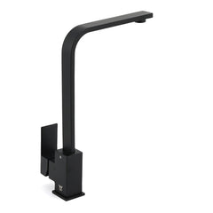 Matt Black Square Gooseneck 360 Swivel Laundry Sink Kitchen Mixer Faucet Tapware