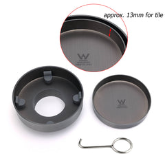 Gun Metal Round 100mm Bathroom Tile Insert Floor Drain Shower Grate 50mm Waste