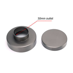 Gun Metal Round 100mm Bathroom Tile Insert Floor Drain Shower Grate 50mm Waste