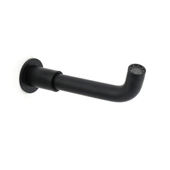 Matt Black Round Wall Mount Basin Faucet Bubble Water Outlet Bath Tub Spout Set