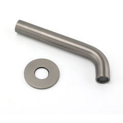 Gun Metal Grey Round Bathtub Spout Basin Curve Faucet Bubble Wall Mounted Outlet