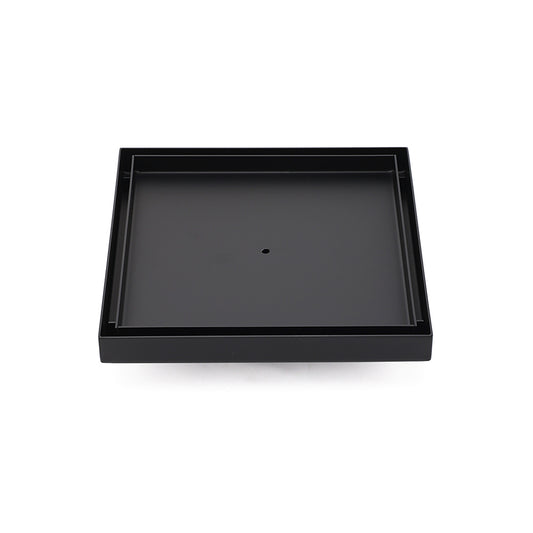 Matt Black Bathroom Big 200mm Tile Insert Floor Drain Shower Grate 50mm Outlet