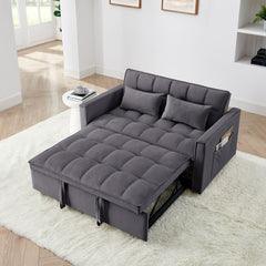 Fashionable Modern and Multi-functional Foldable Velvet Sofa Bed - Green