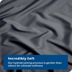 3 Piece Hotel Soft Microfiber Quilt Cover Set-2000TC Duvet/Donna Cover Set & Pillowcases -1 Quilt Cover Zipper Closure & 1 x Pillowcases-Breathable Bedding - Wrinkle, Fade, Stain Resistant(Dark gray,King)