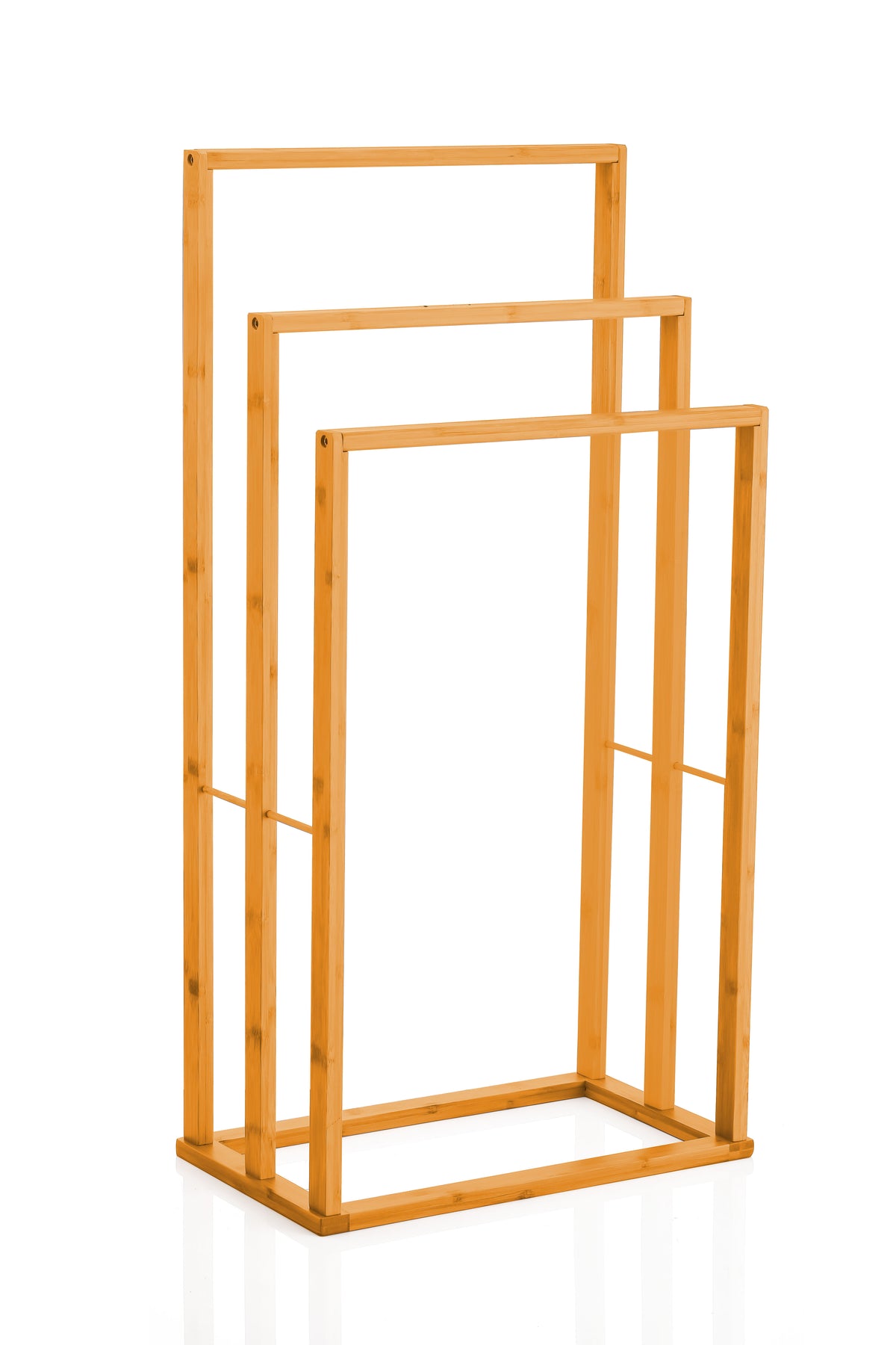 CARLA HOME Bamboo Towel Bar Holder Rack 3-Tier Free Standing for Bathroom. Towel Racks. Towel Rail Bathroom Accessory. Shower Hand Dish Towel. Towel Holder. Hand Towel Bar (Standard)