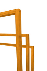CARLA HOME Bamboo Towel Bar Holder Rack 3-Tier Free Standing for Bathroom. Towel Racks. Towel Rail Bathroom Accessory. Shower Hand Dish Towel. Towel Holder. Hand Towel Bar (Standard)
