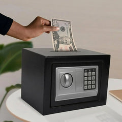 CARLA HOME Electronic Safe Box - Money Safe with Deposit Slot - Black - Cash Locker