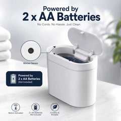 CARLA HOME 7L Automatic Trash Bin with Lid, Motion Sensor Garbage Can White