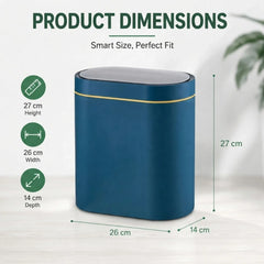 CARLA HOME 7L Automatic Trash Bin with Lid, Motion Sensor Garbage Can Blue