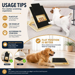CARLA HOME Dog Nail Scratch Board with Snack Box, Height Adjustable Puppy Nail Pet