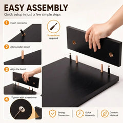 CARLA HOME Dual Monitor Stand Riser, Adjustable Length and Angle, Black
