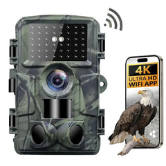 60MP 4K Green Trail Hunting Camera with WIFI Night Vision and IP66 Waterproof