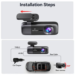 4K Front and Rear Dash Camera with WiFi GPS and Free 64GB SD Card