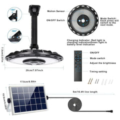 3000LM Black Solar Sensor LED Light with Dual Head for Outdoor Use