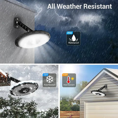 3000LM Black Solar Sensor LED Light with Dual Head for Outdoor Use
