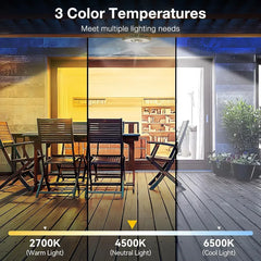 3000LM Black Solar Sensor LED Light with Dual Head for Outdoor Use