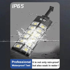 80000LM 3500W Black Solar Street LED Light with Radar Sensor and Remote Control for Outdoor Use - 3500W/720LED