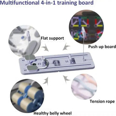 8-in-1 Multifunctional Fitness Board in Black for Core Strength and Abdominal Training - Purple