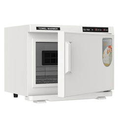 White 16L Black Hot Towel Warmer UV Sterilizer Cabinet for Salon and Home Use
