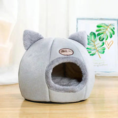 2024 Cat House Bed Soft Washable Grey 36cm