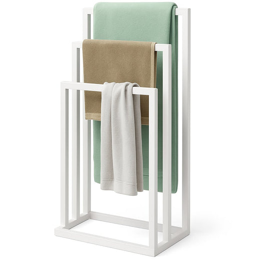 3 Tier Metal Freestanding Towel Rack Rail Holder Drying Stand