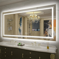 600x800mm LED Bathroom Mirror Anti-fog Illuminated Shatterproof