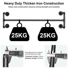 Iron Wall Mounted Clothes Rack Garment Display