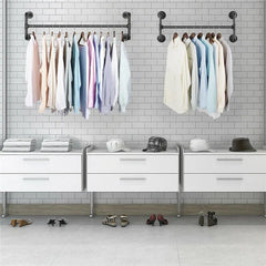 Iron Wall Mounted Clothes Rack Garment Display