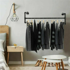 Iron Wall Mounted Clothes Rack Garment Display