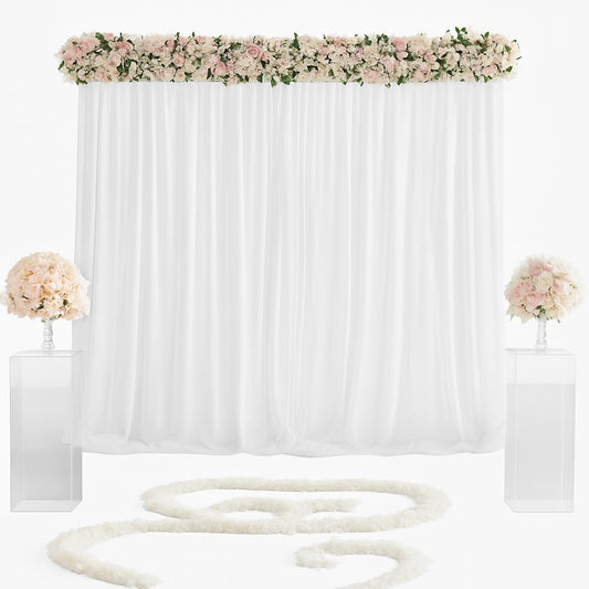3x3m White Stage Curtain Backdrop